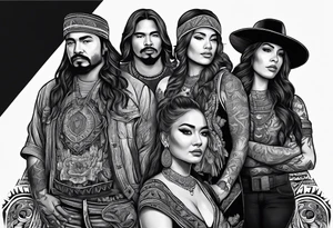 Pacific Northwest
Mexican American inspiration. Family of four. Add faith tattoo idea