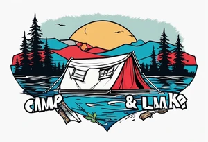 camp crystal lake and jason vorhees tattoo idea