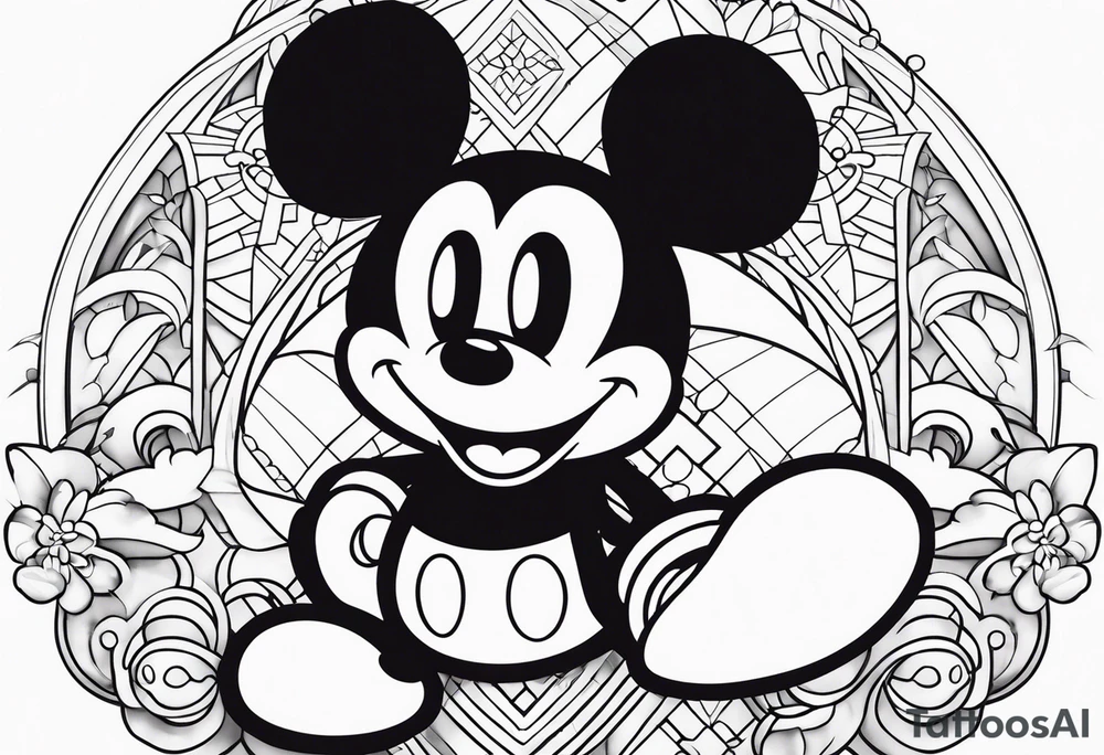 mickey mouse and my melody tattoo idea