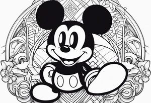 mickey mouse and my melody tattoo idea