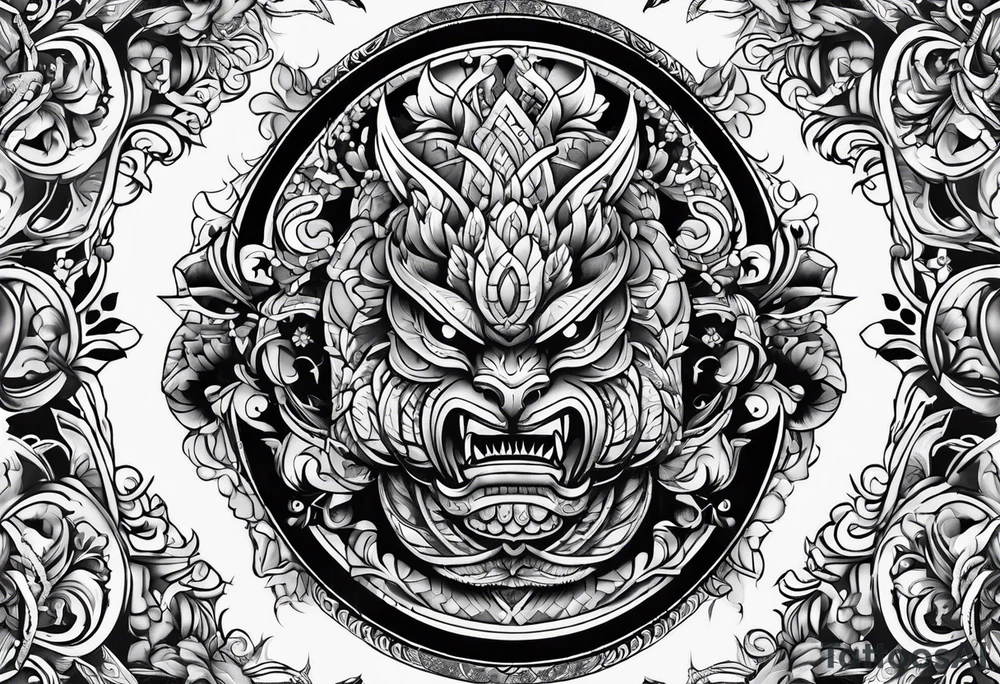 Shin armor tattoo idea