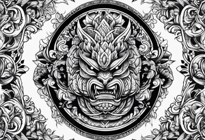 Shin armor tattoo idea