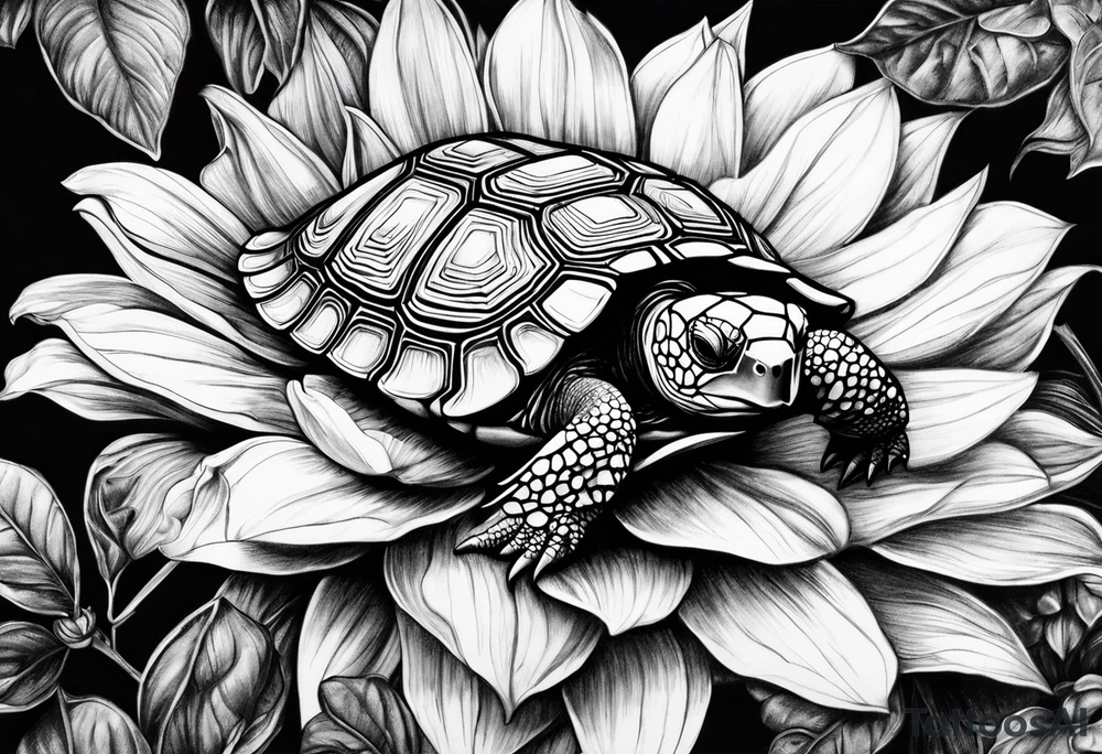 Tournesol,  Fleur roses , Caméra, tortle tattoo idea