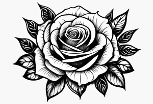 A rose tattoo with names engraved in the petals and to finish skeleton bone fingers tattoo idea