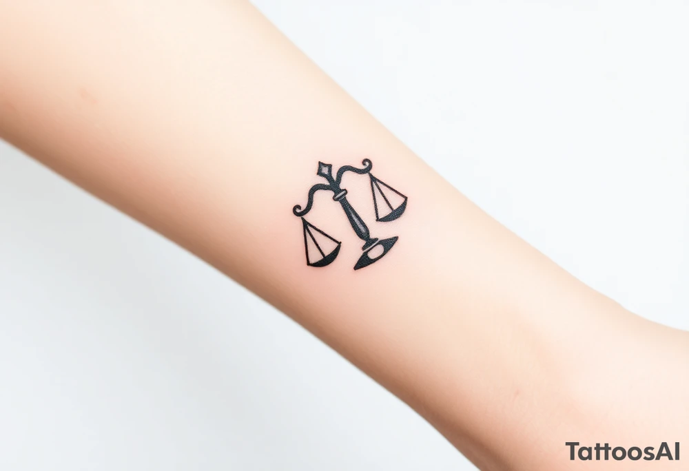 Libra zodiac tattoo idea