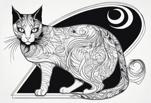 Ghost cat tattoo idea