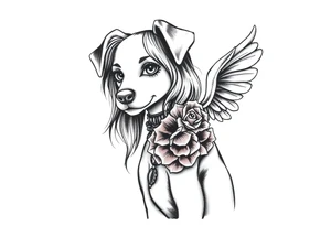hot puppy goth girl tattoo idea