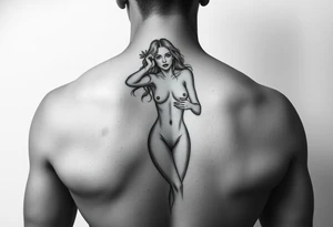 Naked lady for leg tattoo idea