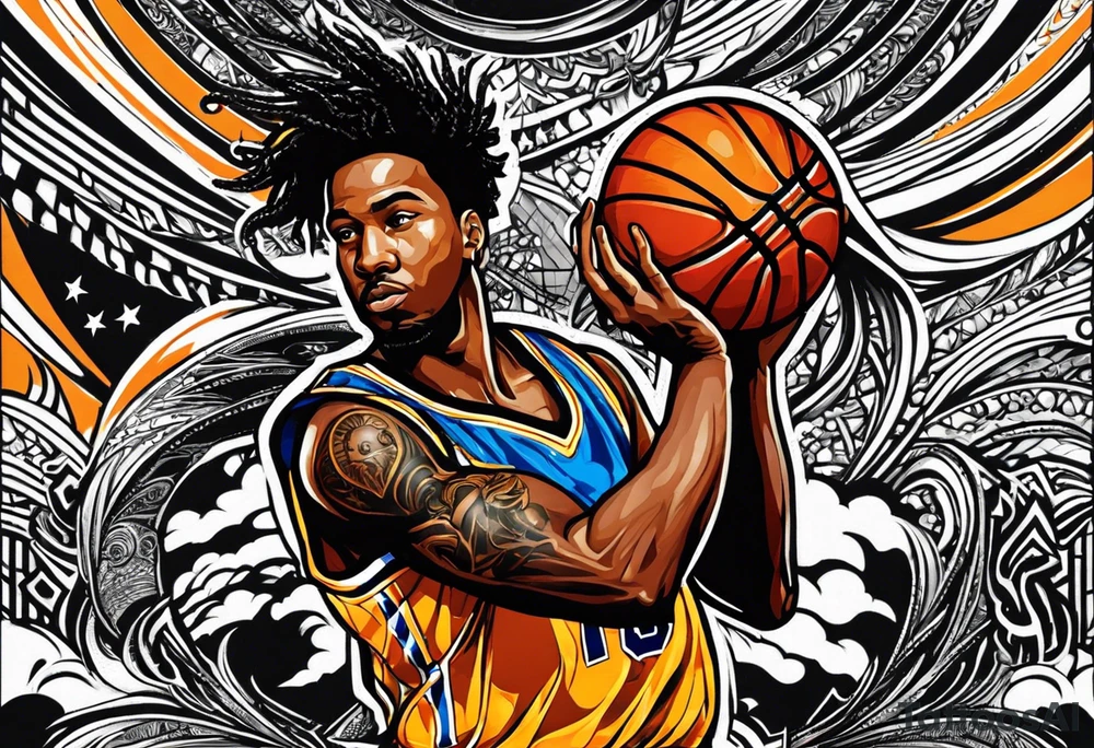 basketball , september virgo, birth year 2005, birth place detroit tattoo idea