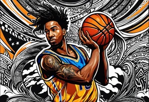 basketball , september virgo, birth year 2005, birth place detroit tattoo idea