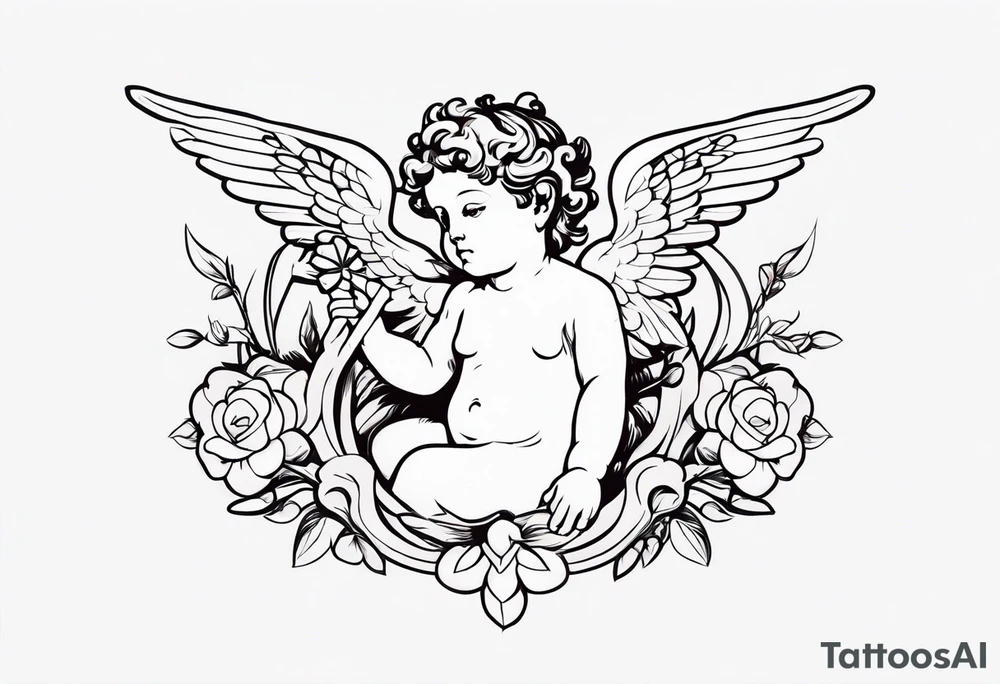 putti without wings tattoo idea
