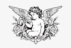 putti without wings tattoo idea
