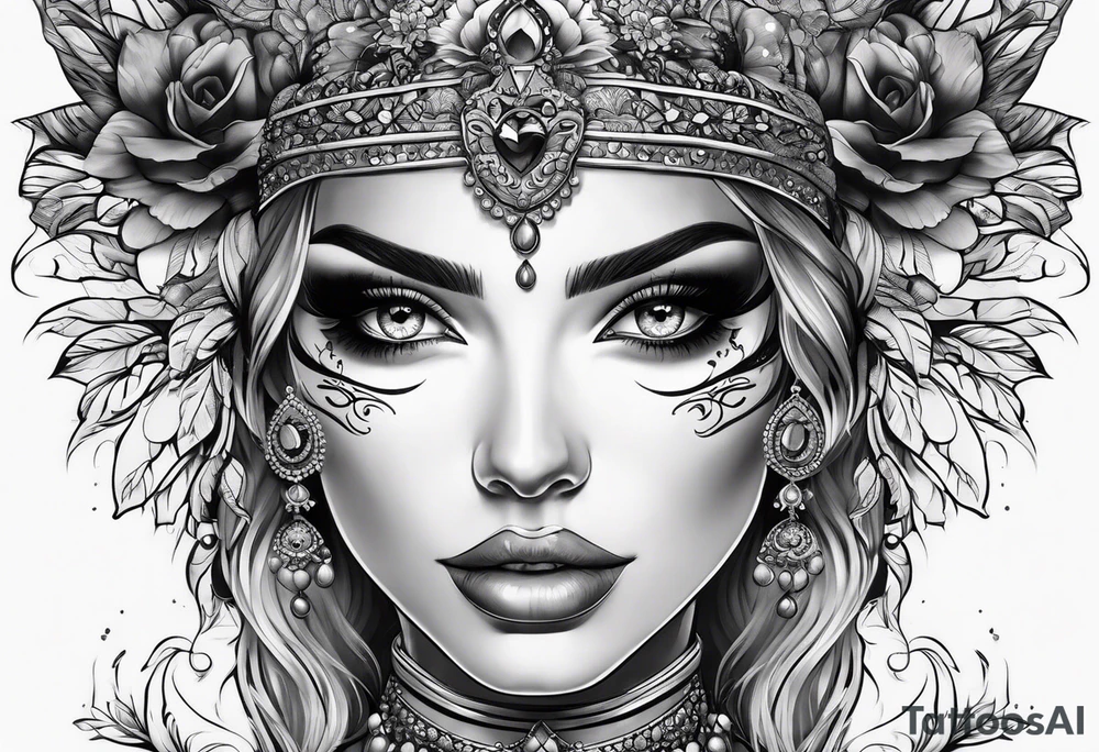 Feminine Eye melting tattoo idea