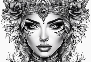 Feminine Eye melting tattoo idea