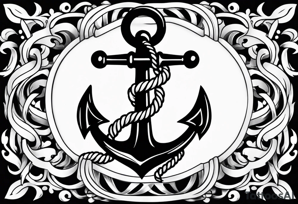 Simple anchor tattoo idea