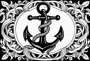 Simple anchor tattoo idea