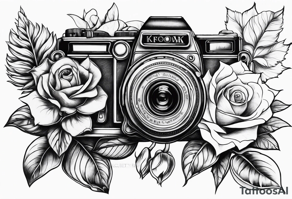 Flower : rose , sunflower, camera, book tattoo idea