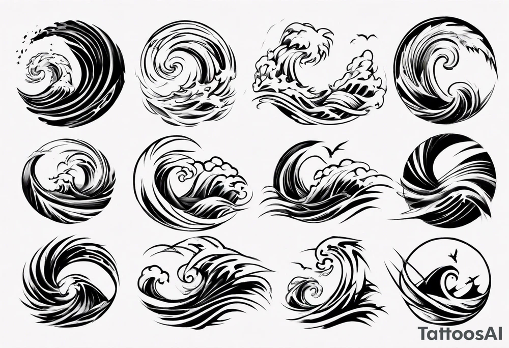 wind waves tattoo idea