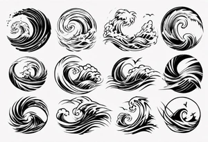wind waves tattoo idea