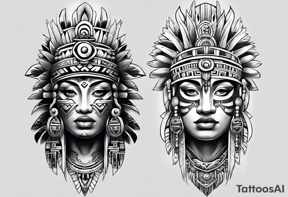 aztec sleeve tattoo idea