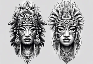 aztec sleeve tattoo idea