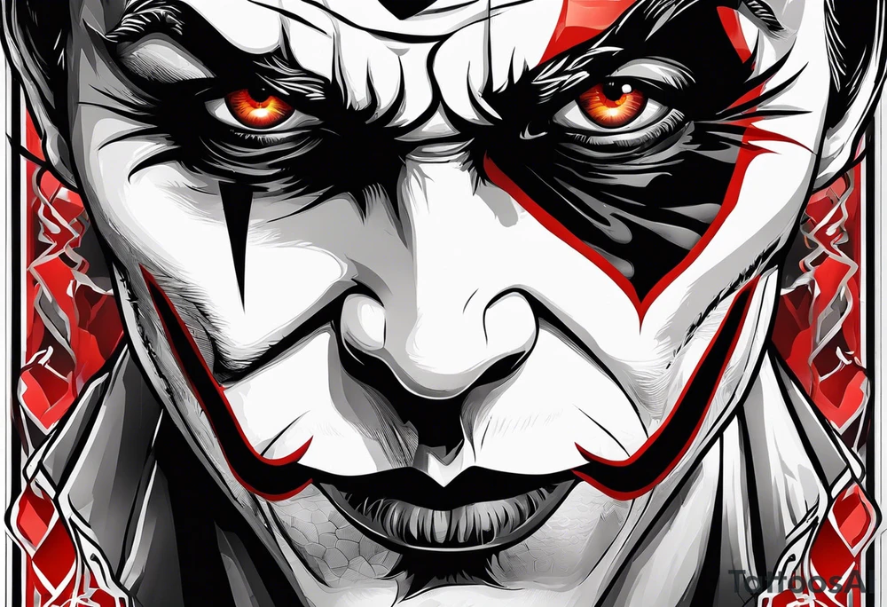 Joker maoiri eye tattoo idea