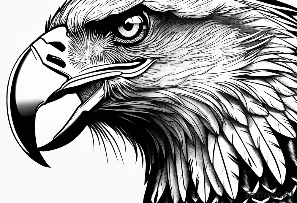 Eagle with war bonnet tattoo idea