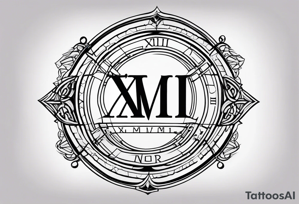 XIX roman numerals. tattoo idea