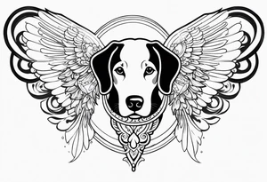 Dog turn over to an angel tattoo idea