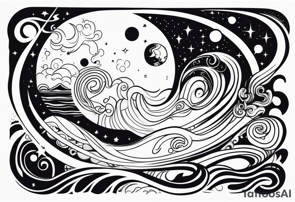 Human transcending. Soul leaving the body to the universe tattoo idea