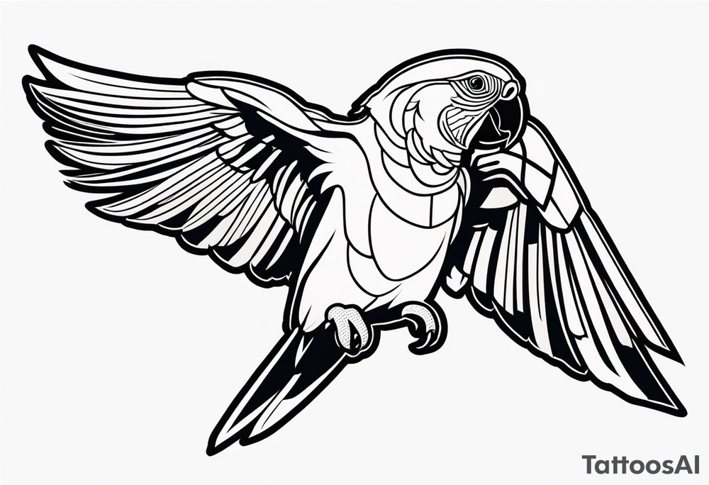 parrot tattoo idea