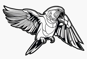 parrot tattoo idea