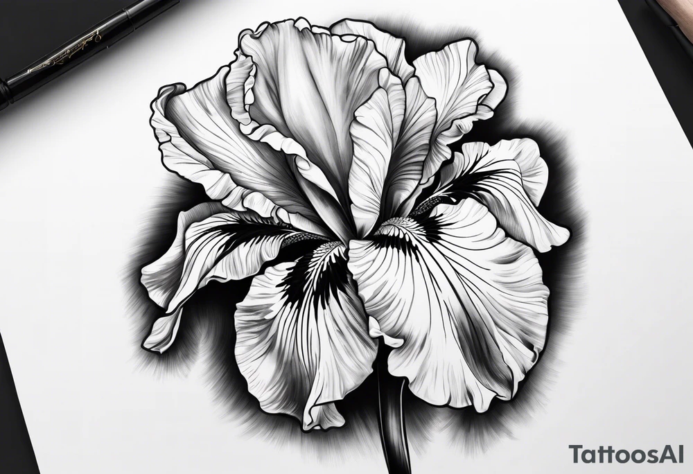 Iris flower tattoo idea