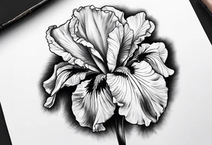 Iris flower tattoo idea