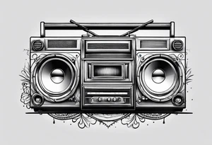 Boombox tattoo idea