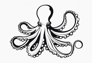 Octopus with flowing tentacles. tattoo idea