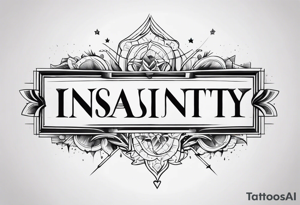 Make a tattoo with the words define insanity tattoo idea