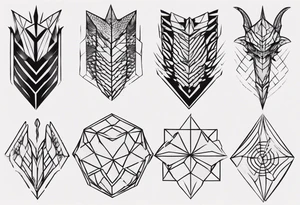 Dragon scale armor geometric tattoo idea