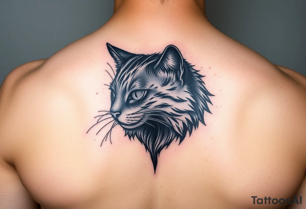 black cat tattoo idea