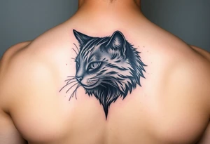 black cat tattoo idea