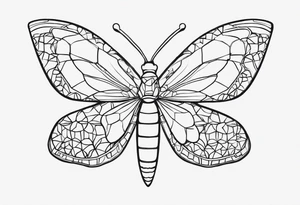 Borboletas e tartarugas tranquilas tattoo idea