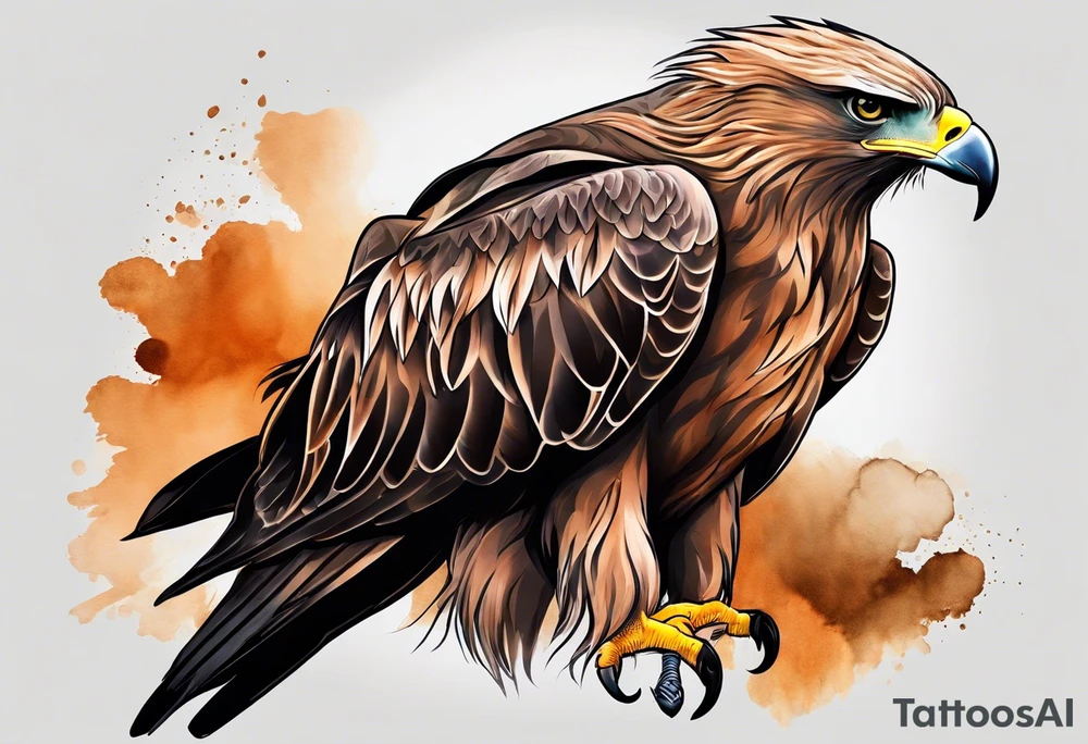 I want a tattoo for my daughter, her name is Daya which means black kite. I also love natur and I'm a climate change activist. Make the black kite soft. tattoo idea