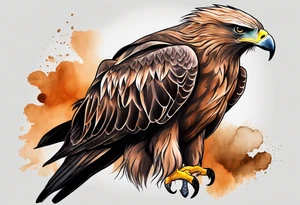 I want a tattoo for my daughter, her name is Daya which means black kite. I also love natur and I'm a climate change activist. Make the black kite soft. tattoo idea