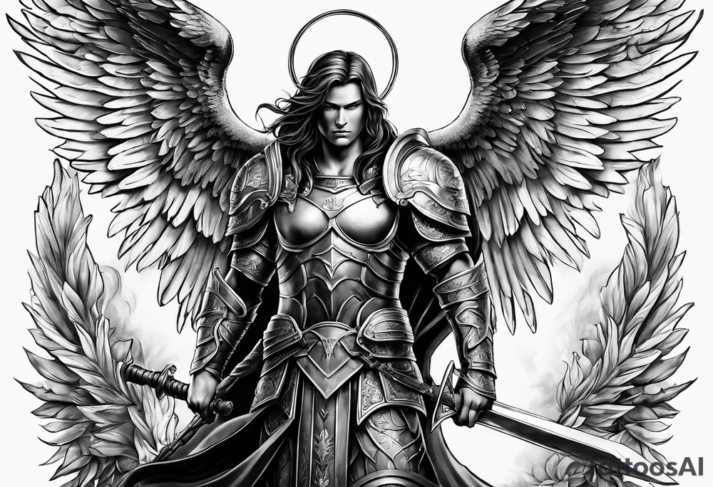 archangel warrior tattoo idea