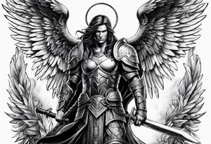 archangel warrior tattoo idea