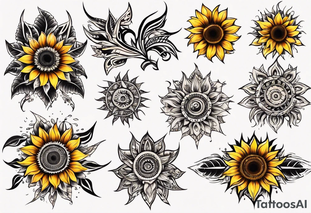 Sunflower tattoo idea