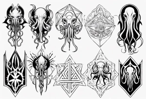 Cthulhu mythe for forearm tattoo idea