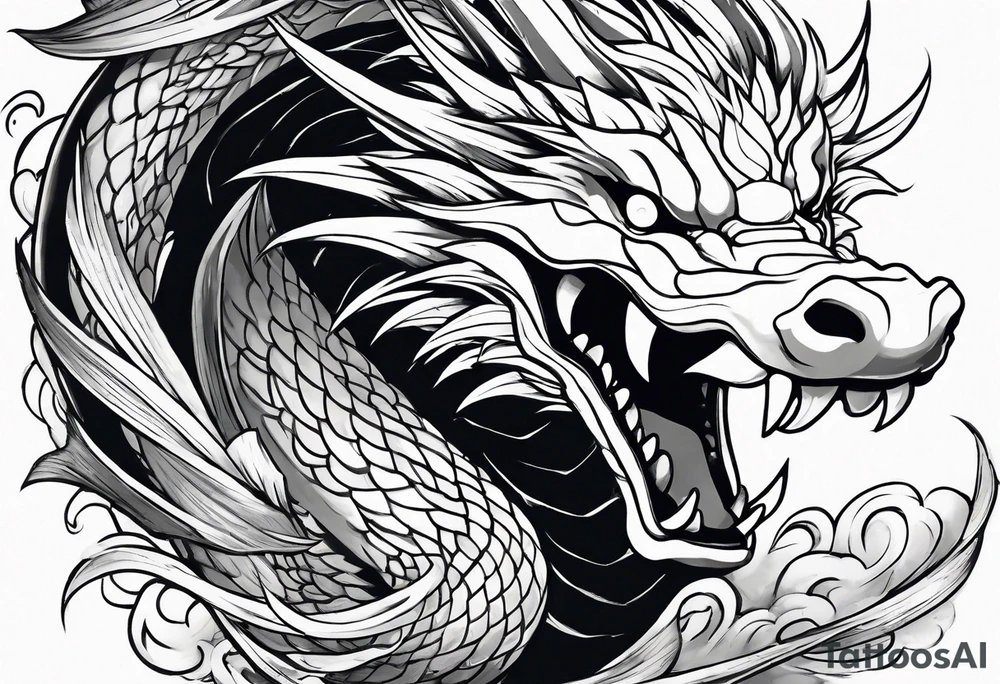 Haku from Spirited Away in dragon form flying wrapping around the wrist and forearm tattoo idea