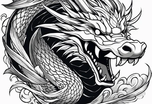 Haku from Spirited Away in dragon form flying wrapping around the wrist and forearm tattoo idea