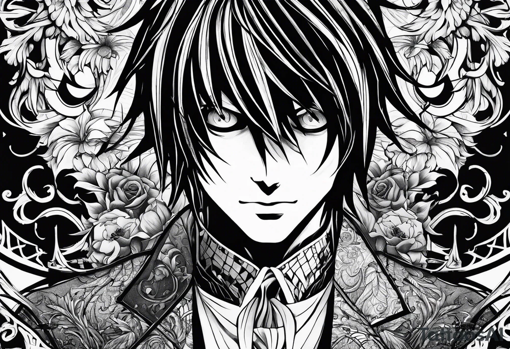 Cyber Gothic death note inspired tattoo idea
